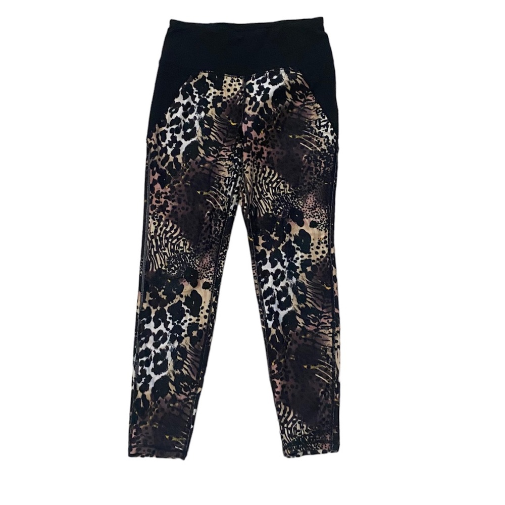 Betsey Johnson Women’s Performance Cropped Leggings Animal Print Size Small